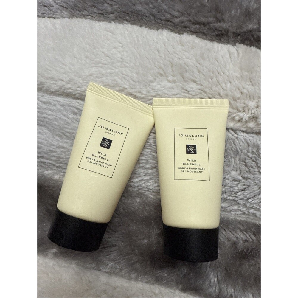 Jo Malone Wild Bluebell Hand & Body Wash 1fl.oz./30ml x2pc. Brand New Sealed